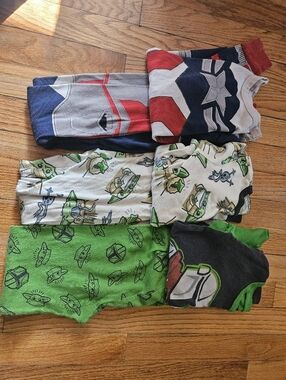 Lot Bundle Boys Size 8 Pajama Sets Long Sleeve Pants Yoda